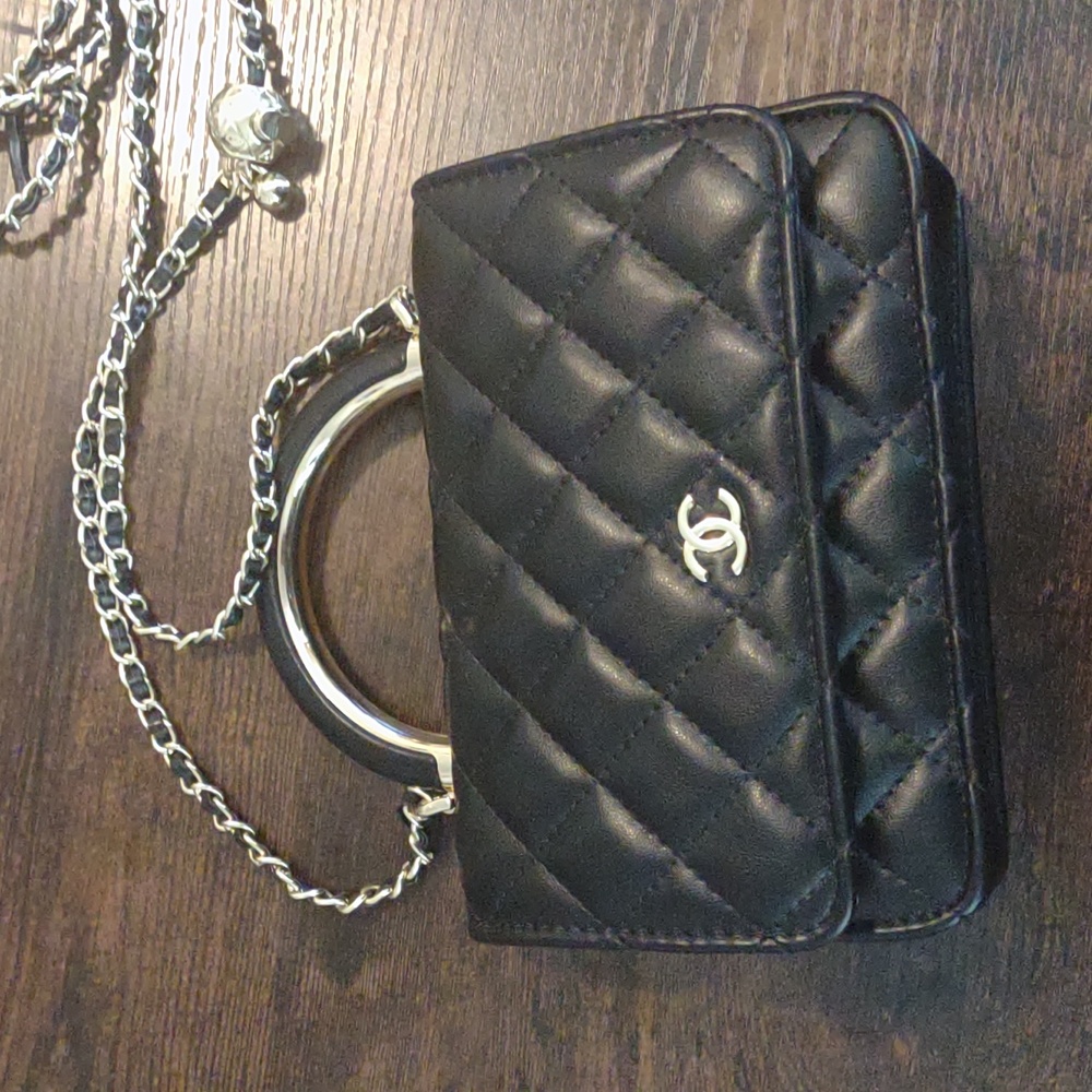 CHANEL | Quilted Lamb Skin Wallet On A Chain